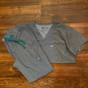 Mens Graphite Figs Scrub Set Size Medium